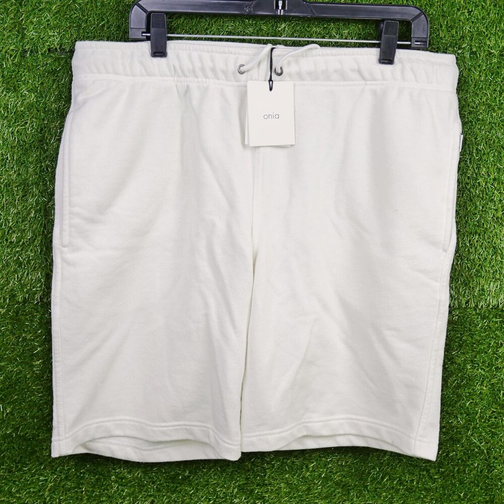 NWT - Onia White Drawstring Sweat Shorts - Men's Size L